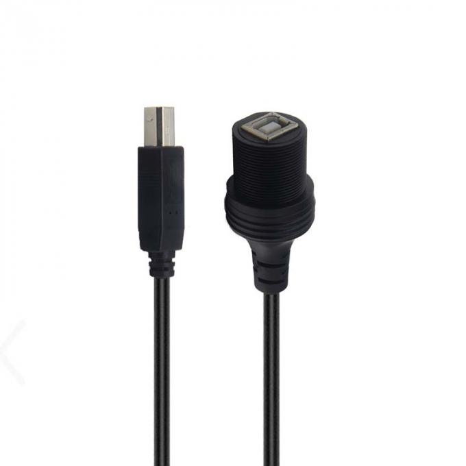 USB B 2.0/3.0 Wasserdichtes Erweiterungskabel von Mann zu Frau mit Flush Mount Panel für Drucker Auto Lastwagen Boot Motorrad Computer 1