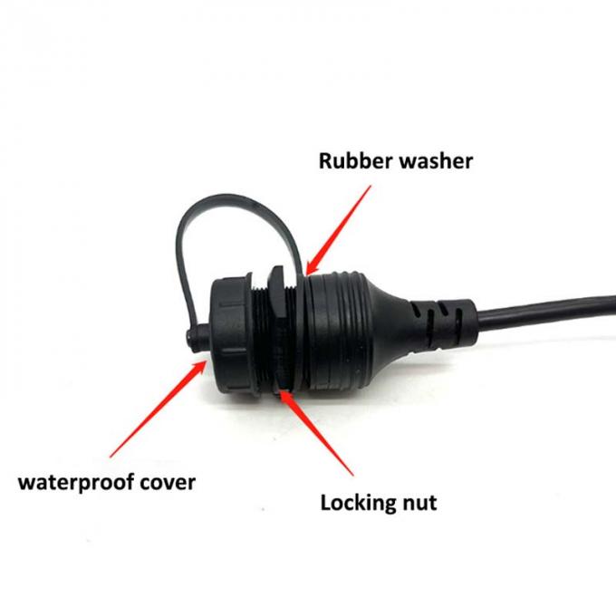 USB B 2.0/3.0 Wasserdichtes Erweiterungskabel von Mann zu Frau mit Flush Mount Panel für Drucker Auto Lastwagen Boot Motorrad Computer 0