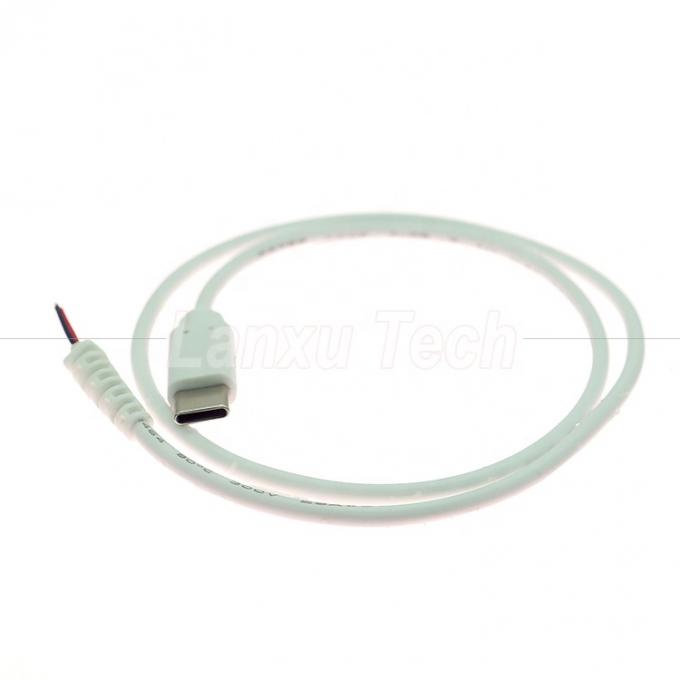 Anpassung USB Typ C Männlich weiblich bis nackt Draht Pigtail End Ladekabel mit Dehnungsentlastung 0