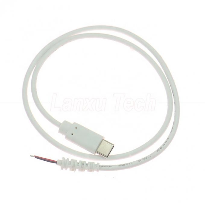 Anpassung USB Typ C Männlich weiblich bis nackt Draht Pigtail End Ladekabel mit Dehnungsentlastung 1