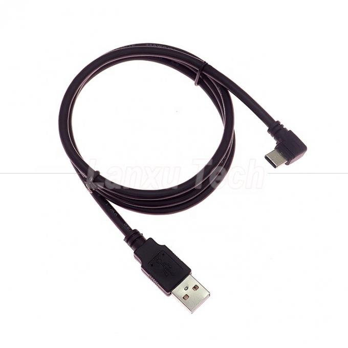 90° rechten Winkel Schnellladung 2A USB 2.0 bis Typ C Datenladekabel 0