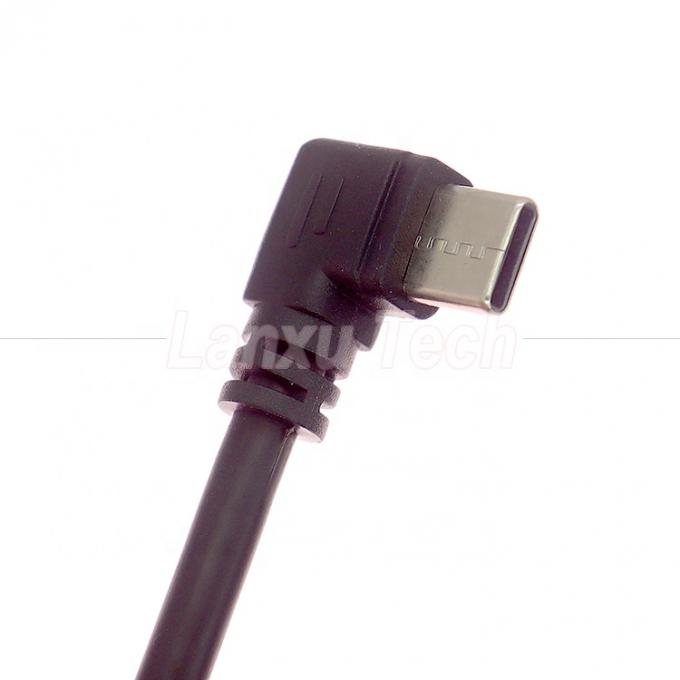 90° rechten Winkel Schnellladung 2A USB 2.0 bis Typ C Datenladekabel 2