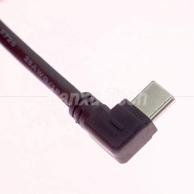90° rechten Winkel Schnellladung 2A USB 2.0 bis Typ C Datenladekabel 3