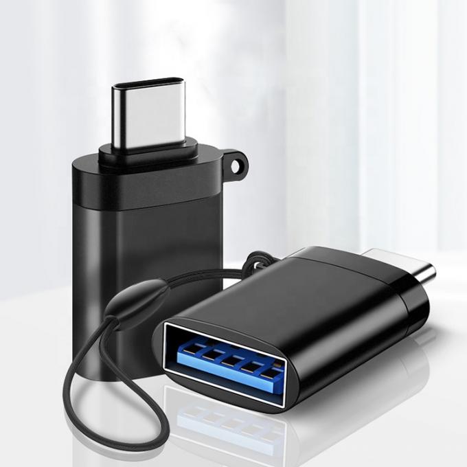 Portable Mini Lanyard Metal Shell OTG Typ C 3.1 Männlich zu USB 3.0 Weiblich Adapter 0