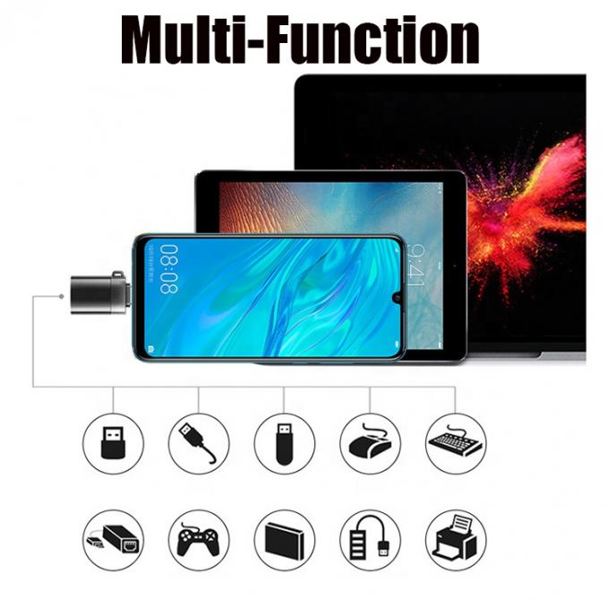 Portable Mini Lanyard Metal Shell OTG Typ C 3.1 Männlich zu USB 3.0 Weiblich Adapter 3