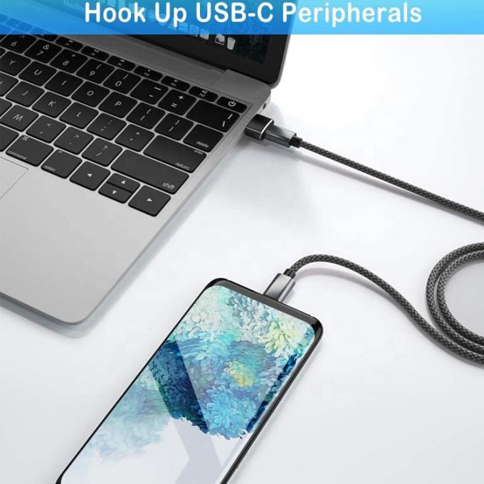 Mehrfarbiger Metallschalen USB Typ C weiblicher zu USB männlicher Adapter 2