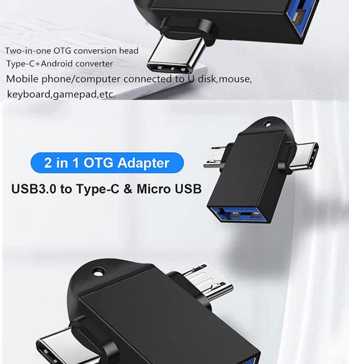 2 in 1 USB3.0 zu Micro B Typ C USB-Wandler OTG-Adapter für Android-Telefon U-Disk-Maus 1