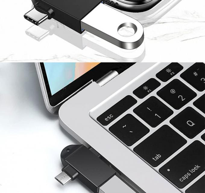 2 in 1 USB3.0 zu Micro B Typ C USB-Wandler OTG-Adapter für Android-Telefon U-Disk-Maus 3