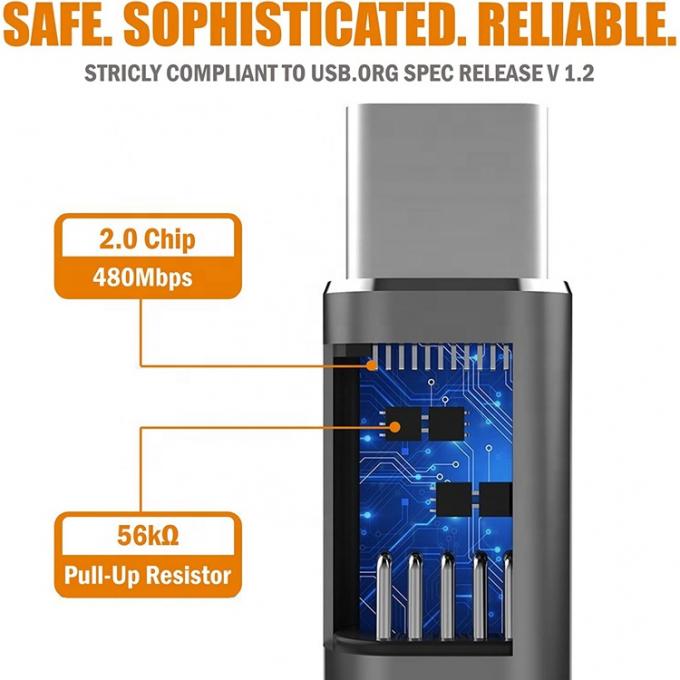 Plug and Play-Metall-Schale Mikro-USB-Adapter für OTG-Umwandler von weiblich auf männlich 2