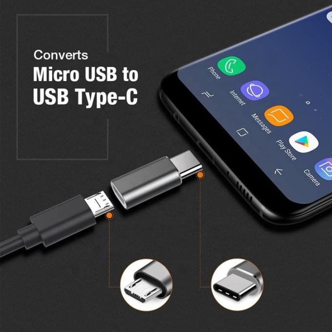 Plug and Play-Metall-Schale Mikro-USB-Adapter für OTG-Umwandler von weiblich auf männlich 4