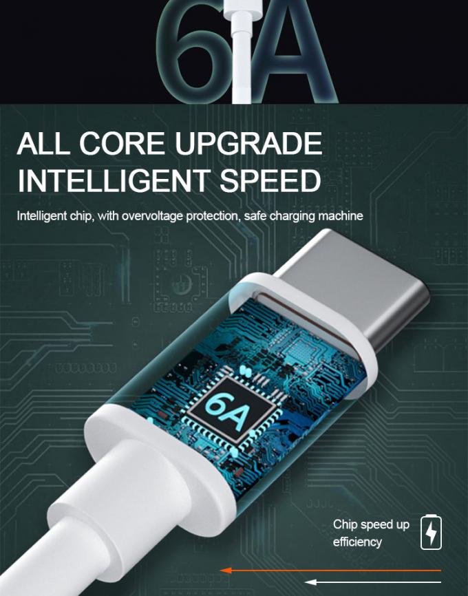 Super-Schnellladung 6A Typ C USB-Datenladekabel für Mobiltelefone 4