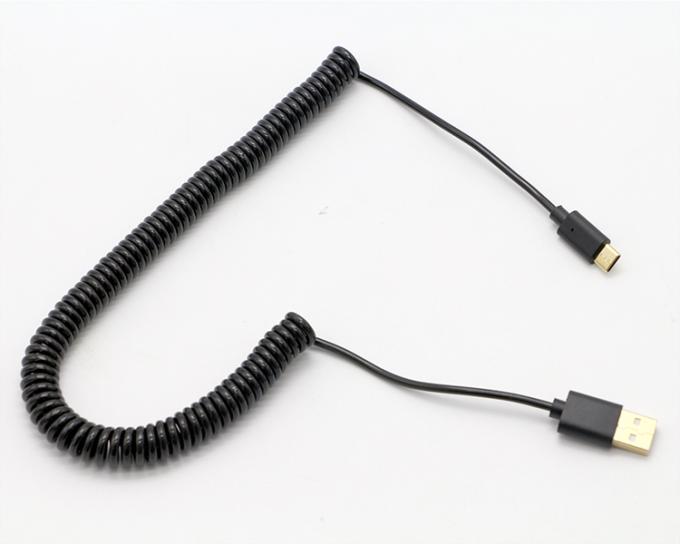 Custom 3M Gold Steckverbinder Schnellladung Federgewickelt USB Typ C Datenladekabel 0