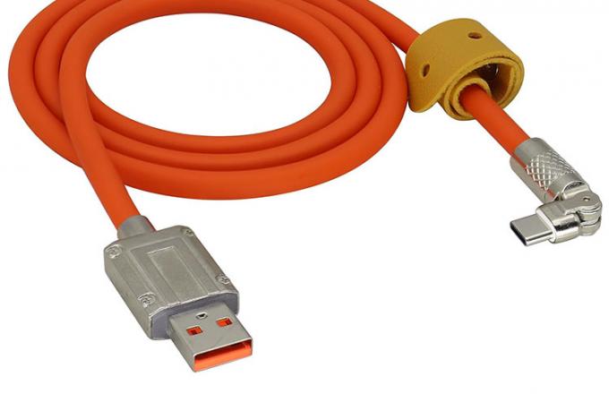 180 Grad rotierendes Schnellladen 120w 6A Silicone Micro USB Typ C Kabel für Android Handy 5