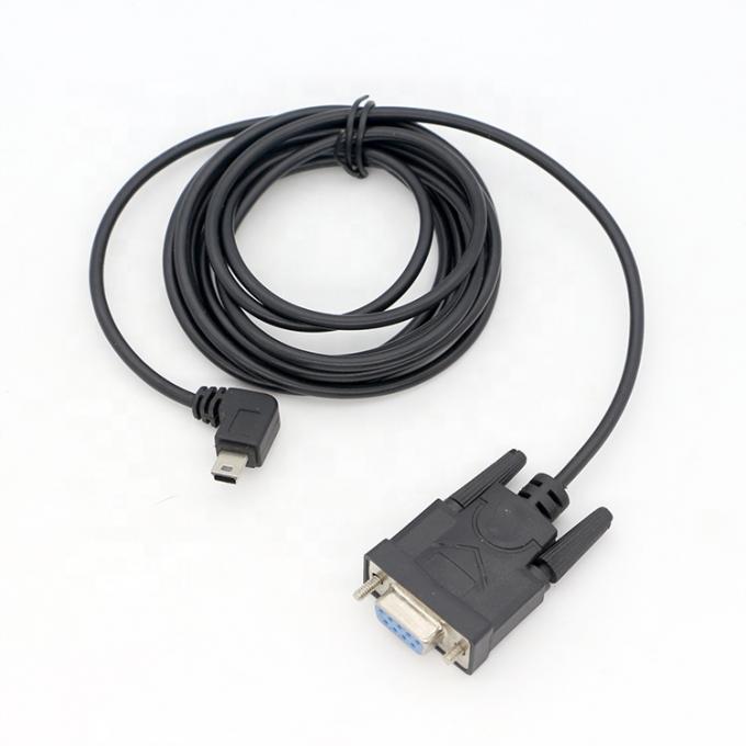 BESCHLOSSEN 90 Grad Rechtswinkel Mini B USB zu weiblichem DB9 RS232 Serialkabel 5