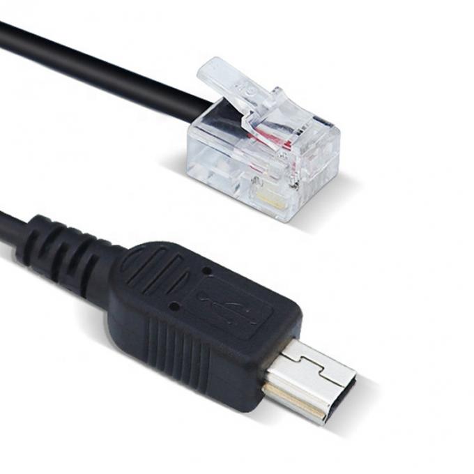 Benutzerdefinierte Montage Mini B 5p USB zu RJ9 RJ11 Kabel 4