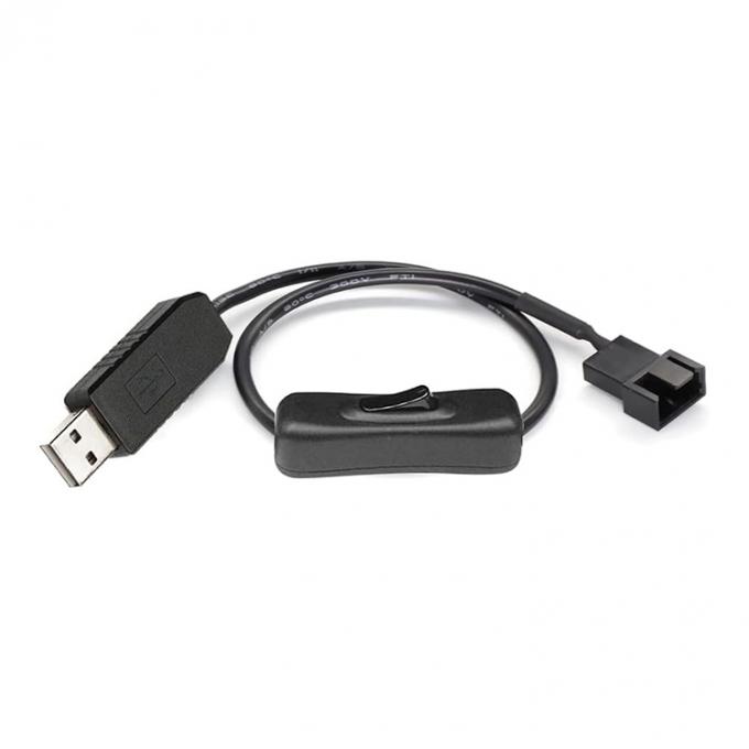 12V Step UP Boost USB zu 3 Pin 4pin PWM PC Ventilator ON OFF Schalter Stromadapter Kabel 0