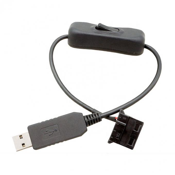 12V Step UP Boost USB zu 3 Pin 4pin PWM PC Ventilator ON OFF Schalter Stromadapter Kabel 6