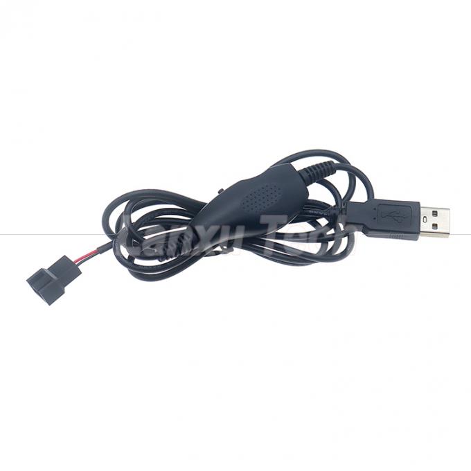 Einstellbares USB 5V Steigerung auf DC 12V 3-Pin 4-Pin-Anschluss Lüftergeschwindigkeitsregler Stromadapterkabel für PC-Kühlventilator 0