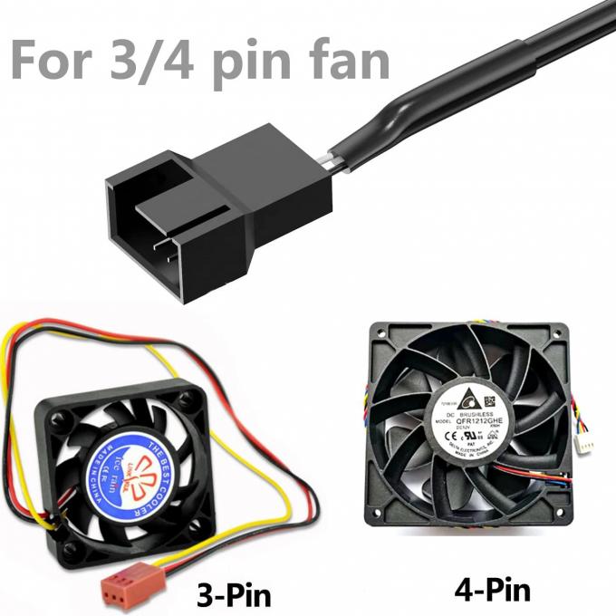 Einstellbares USB 5V Steigerung auf DC 12V 3-Pin 4-Pin-Anschluss Lüftergeschwindigkeitsregler Stromadapterkabel für PC-Kühlventilator 4