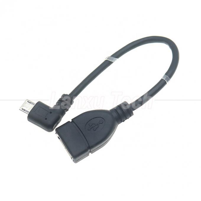 Tragbare kurze 90 Grad rechten Winkel Micro V8 bis USB weibliche Steckdose OTG Adapterkabel für Telefon Laptop 1