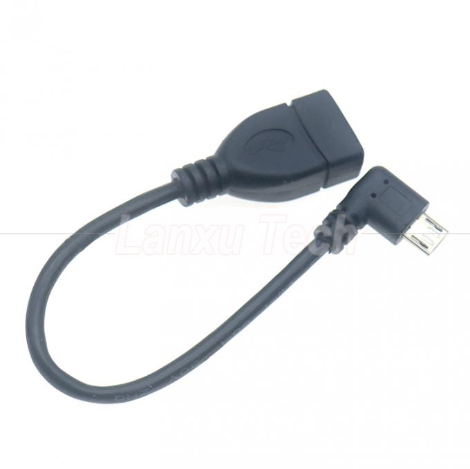 Tragbare kurze 90 Grad rechten Winkel Micro V8 bis USB weibliche Steckdose OTG Adapterkabel für Telefon Laptop 4