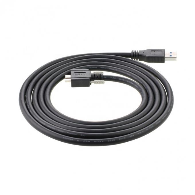 Super-Speed-Daten 5 Gbps Schraubschließung Panel Mount Micro B 3.0 bis USB 3.0 A Verlängerungskabel 5