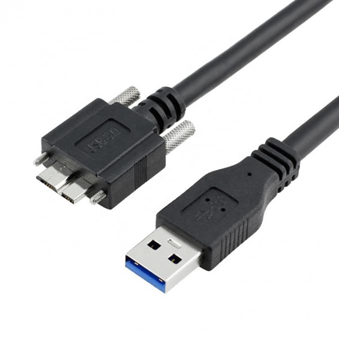 Super-Speed-Daten 5 Gbps Schraubschließung Panel Mount Micro B 3.0 bis USB 3.0 A Verlängerungskabel 3