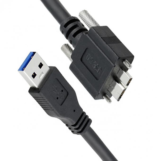 Super-Speed-Daten 5 Gbps Schraubschließung Panel Mount Micro B 3.0 bis USB 3.0 A Verlängerungskabel 4
