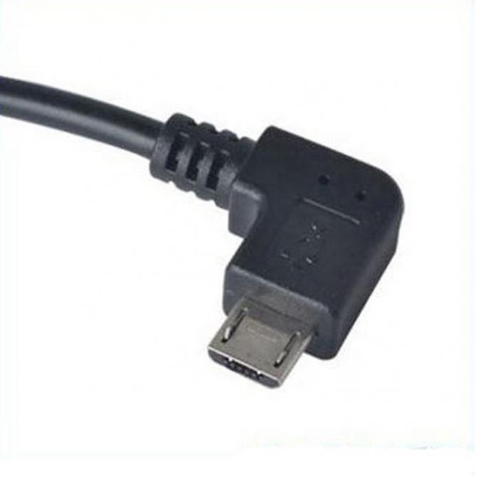 90 Grad Winkel Mikro B bis USB Typ A Weibliches OTG-Adapterkabel 3