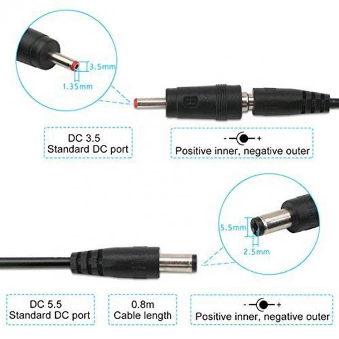 LED-Display Multi-kompatible Spannung Set Up Booster 5V bis 9V 12V USB zu Gleichspannungsladekabel 6