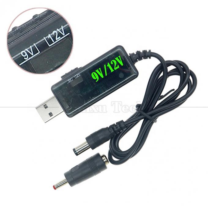 1m Drok 5V USB zum Boost 9V 12V Step Up Multi Output DC Converter Kabel für Routermodem 3