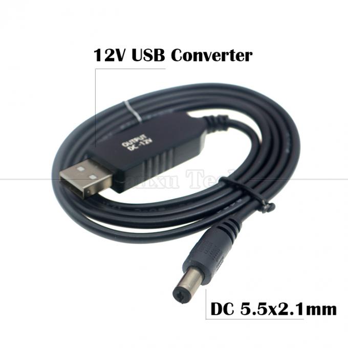 1M WLAN-Router Spannung Aufstellung Ladegerät 5.5x2.1 mm DC 5V bis 12V Strom USB-Routerkabel 4