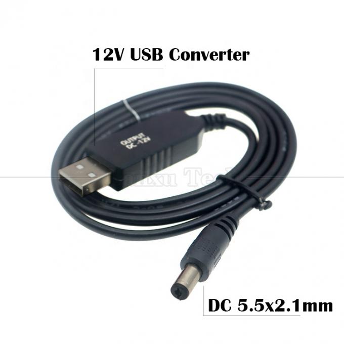 Booster Set Up Ladegerät 5.5x2.1 mm DC 5v bis 12v USB-Wandler Stromadapterkabel für LED-Streifen-WLAN-Router 4