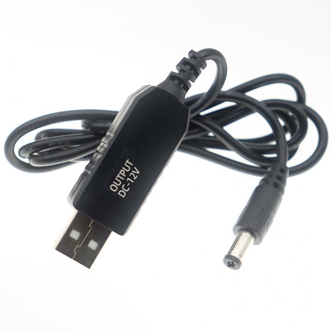 Hochkompatibel 1m Step Up Booster Ladegerät Leistung 5,5x2,1 mm DC 5V bis 12V USB-Kabel für Wifi-Router 4
