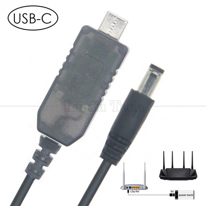 USB Typ C zu DC 5.5x2.1mm 8.4v 7.4v 6v 4.5v 3.6v 3v 2.4v 9v 12v Ausgangskabel für Wifi-Router Led Light Strip Circuit 5