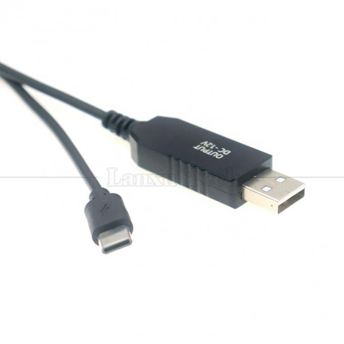 USB 5V zu USB Typ C 12V Ausgangsbooster-Wandler-Ladekabel für Led-Lichtmatten 3