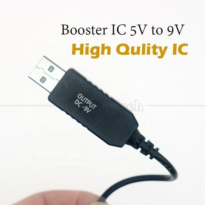 Hochwertiges Booster 5V USB auf 9V DC 5.5x2.1mm Step Up Converter Stromladekabel für Wifi-Router-Modem 2