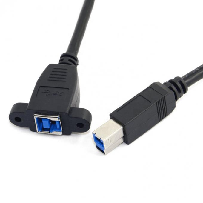 Schraubverriegelungsstange Männlich auf weiblich Panel Mount USB 3.0 Typ B Druckerverlängerungskabel 2