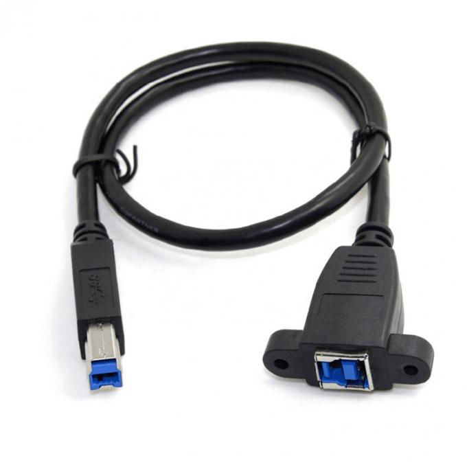 Schraubverriegelungsstange Männlich auf weiblich Panel Mount USB 3.0 Typ B Druckerverlängerungskabel 3