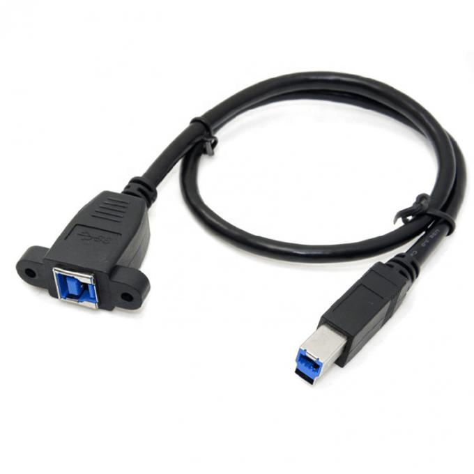 Schraubverriegelungsstange Männlich auf weiblich Panel Mount USB 3.0 Typ B Druckerverlängerungskabel 6