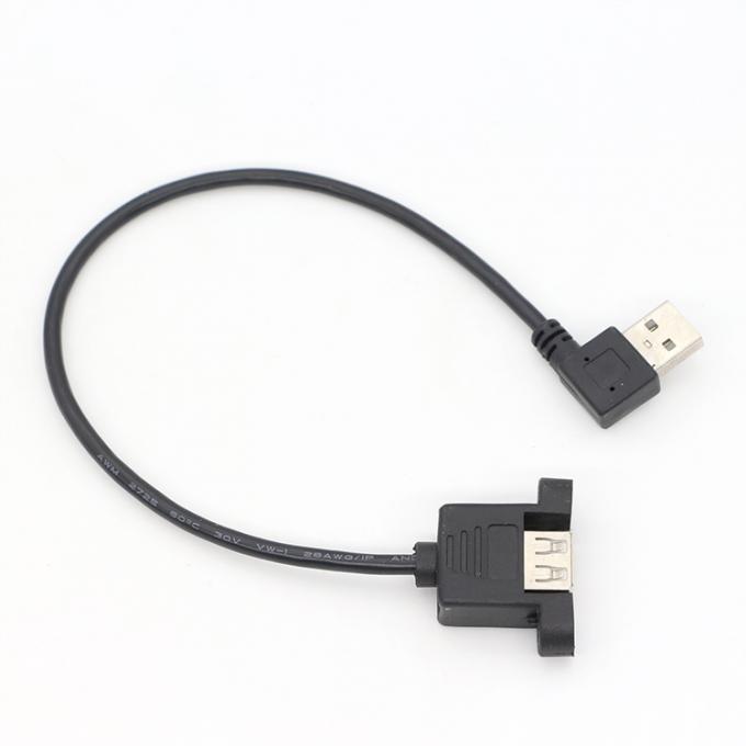Schraubverriegelung Männlich-Weiblich-Panel-Mount USB-Verlängerungskabel 4
