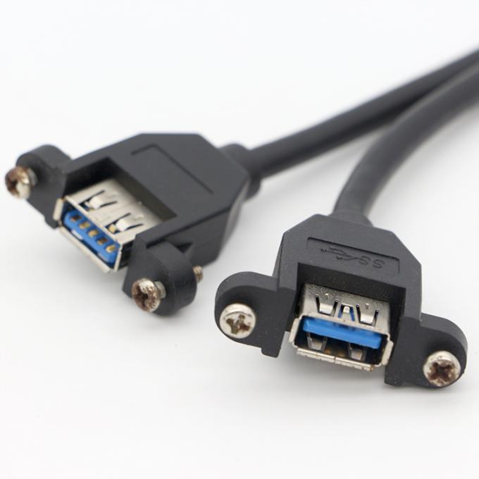 Schraubverschluss-Stud Dual USB 3.0 Typ A weibliches Kabel 2