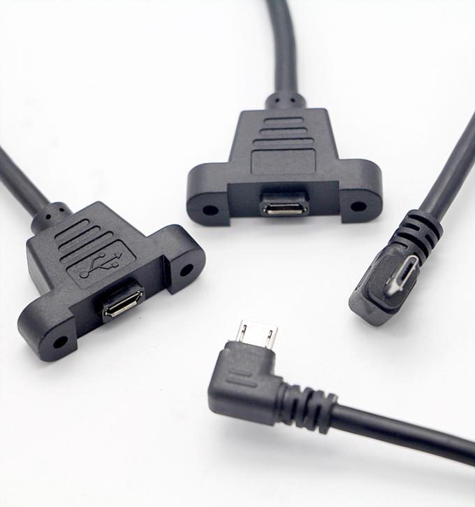 CUSTOM 0.3M 1M 90 Grad nach oben nach unten Links-Rechtswinkel-Schraube Mikropanel Mount USB-Verlängerungskabel 3