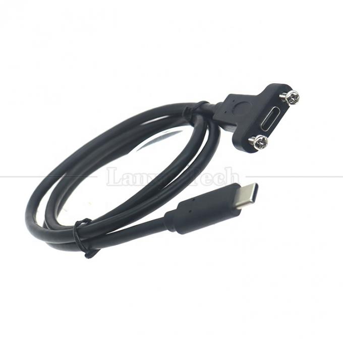 Anpassung USB3.1 Gen2 Schraubverschluss-Stud USB Typ C 3.1 Panel Mount Erweiterungskabel 5