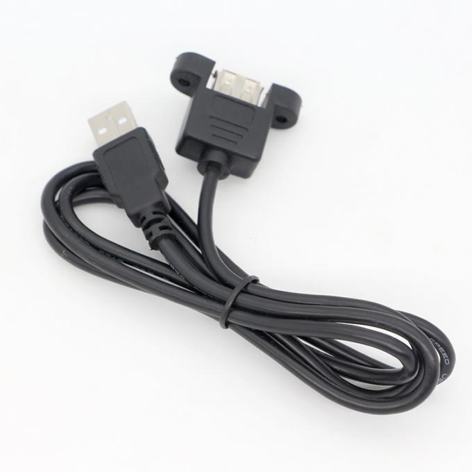 1ft 3ft 10ft Schraubverriegelungsstange Männlich auf weiblich Panel Mount USB 2.0 Typ A Erweiterungskabel 4