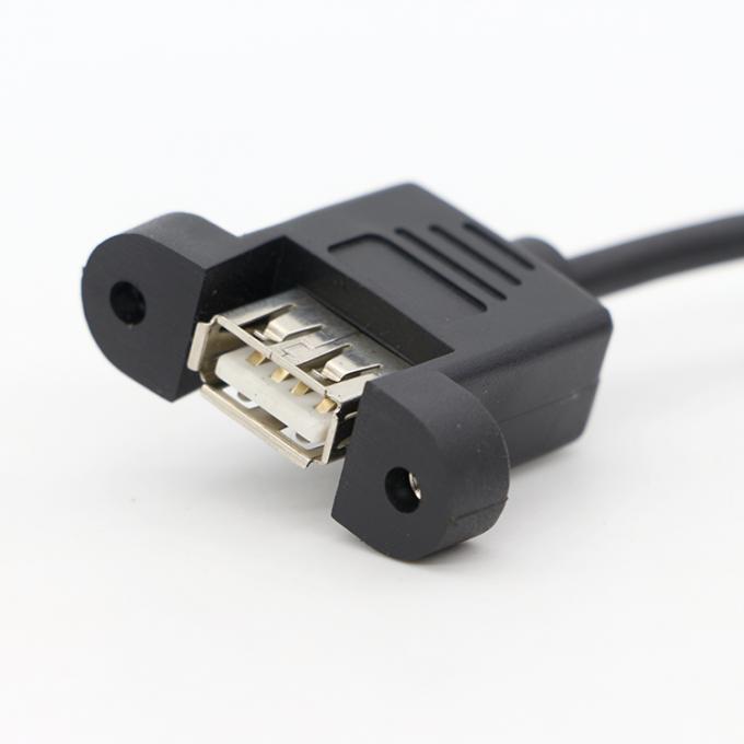 1ft 3ft 10ft Schraubverriegelungsstange Männlich auf weiblich Panel Mount USB 2.0 Typ A Erweiterungskabel 2