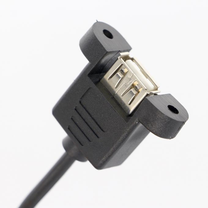 1ft 3ft 10ft Schraubverriegelungsstange Männlich auf weiblich Panel Mount USB 2.0 Typ A Erweiterungskabel 3