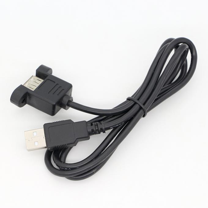 1ft 3ft 10ft Schraubverriegelungsstange Männlich auf weiblich Panel Mount USB 2.0 Typ A Erweiterungskabel 5