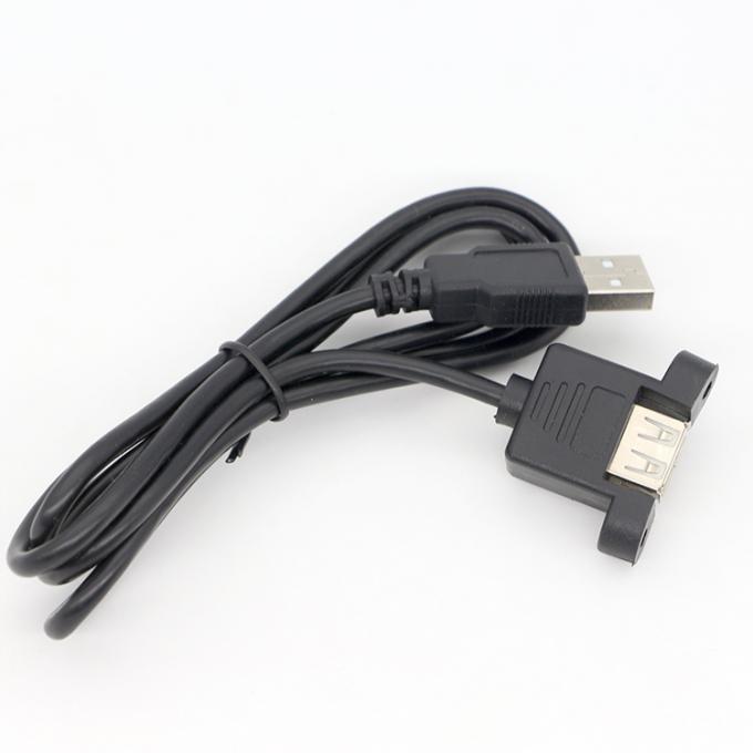 1ft 3ft 10ft Schraubverriegelungsstange Männlich auf weiblich Panel Mount USB 2.0 Typ A Erweiterungskabel 6