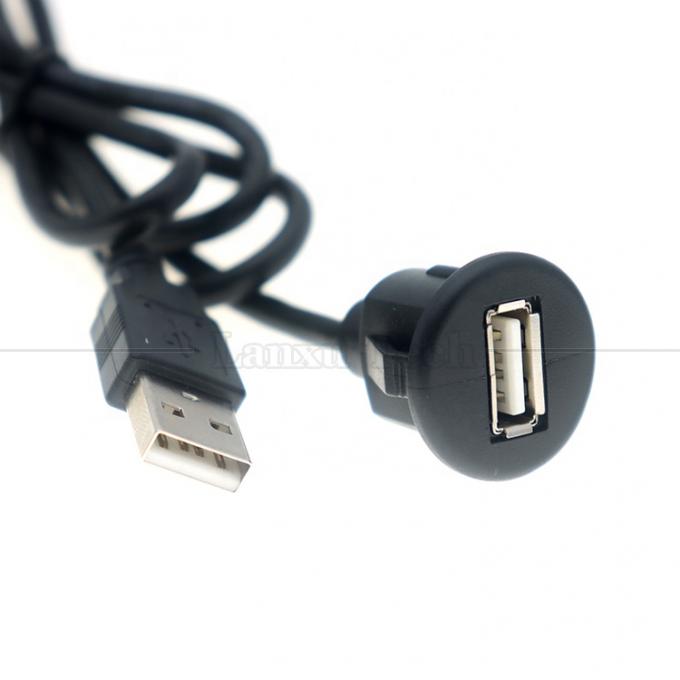 Auto-Audio-Stereodashboard Männlich-Frauen-Flush-Panel Mount USB 2.0 Typ A Erweiterungskabel 4